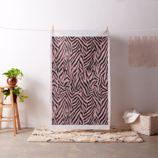 Tissu Zèbre rose et noir