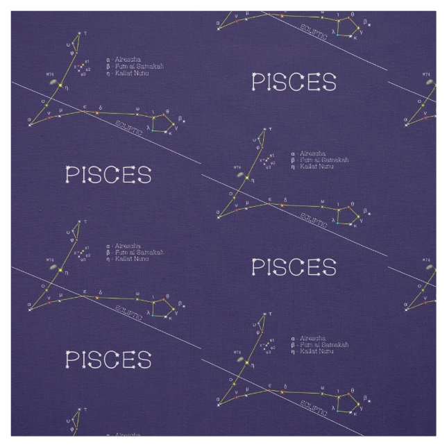 Tissu Zodiaque Pisces (Échantillon)