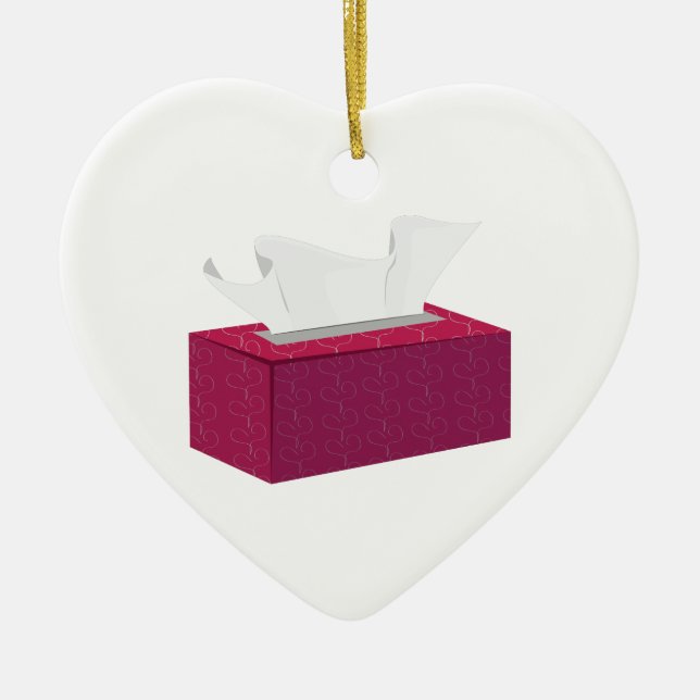 Tissue Box Ceramic Ornament (Front)