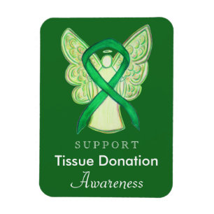 Tissue Donation Awareness Ribbon Angel Magnet