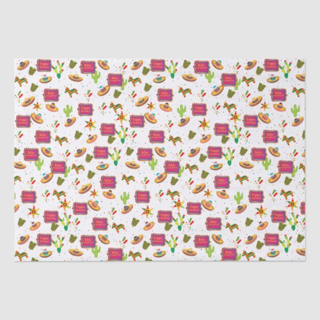 Tissue Happy Birthday Fiesta paper (Front)