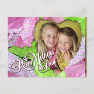 Tissue Heart Mothers Day Postcard