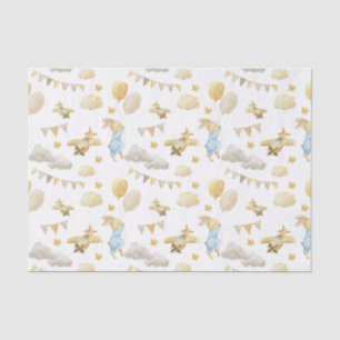 Tissue Paper (25cm x 38cm) - Rabbit With Balloons