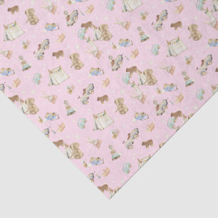 Tissue Paper 3 sheets, Vintage Toys Background