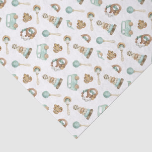 Tissue Paper 3 sheets, Vintage Toys Background