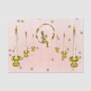 Tissue Paper Angel Candles