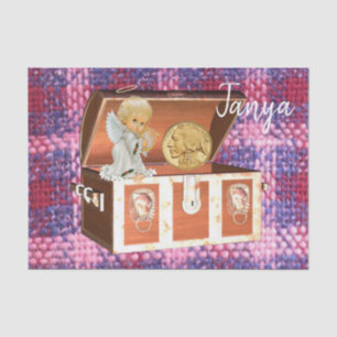 Tissue Paper Angel Plaid