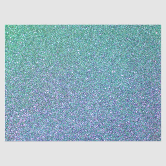 Tissue Paper/Aqua Glitter Tissue Paper (Front)
