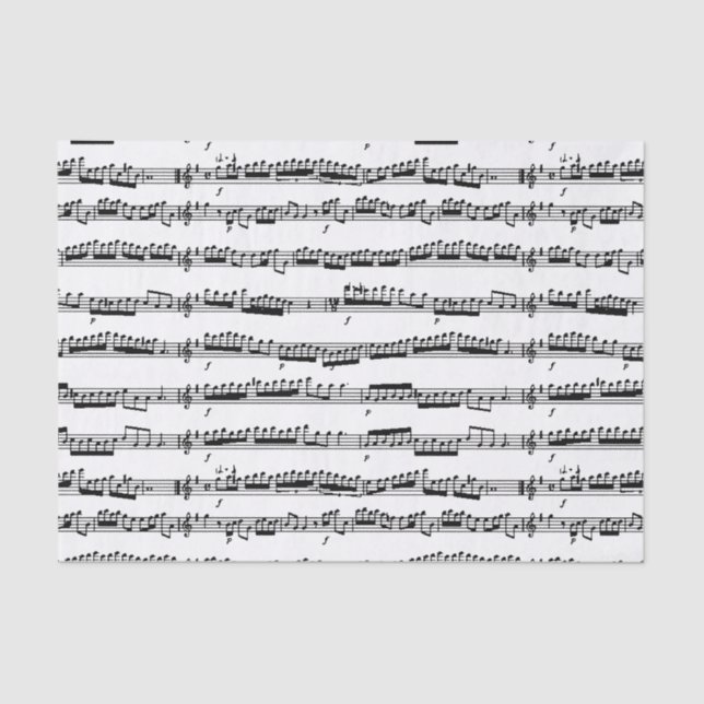 tissue paper black and white music notes sheet (Front)