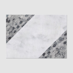 Tissue Paper Black Grey White Marble