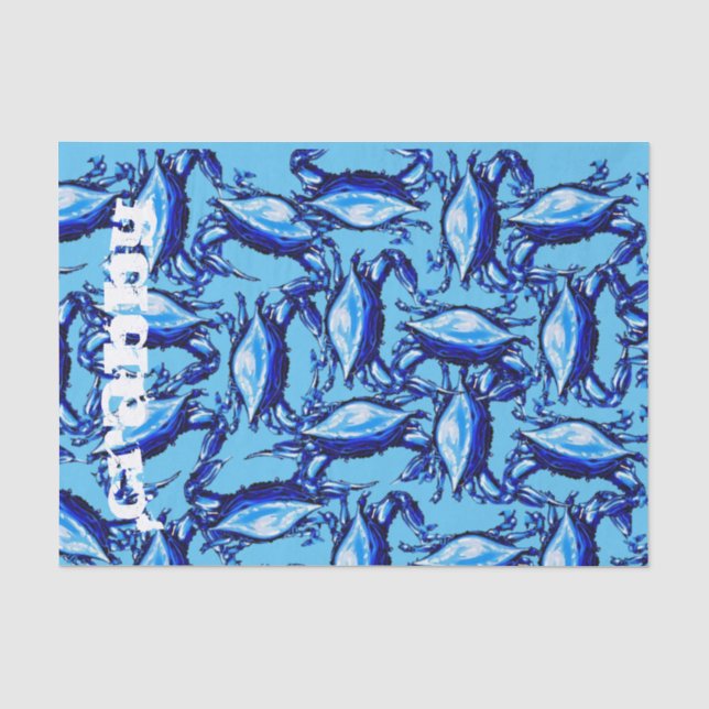 Tissue Paper Blue Crabs (Front)