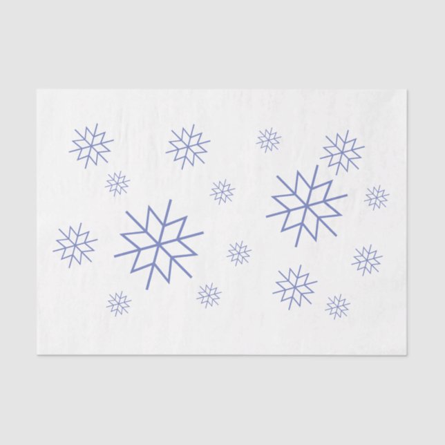 Tissue Paper - Blue Snowflakes (Front)
