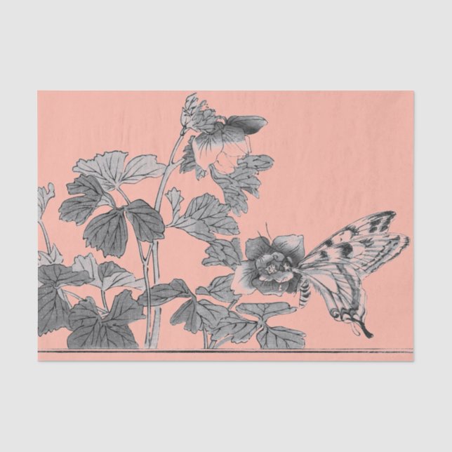 Tissue Paper BUTTERFLY JAPANESE PRINT (Front)