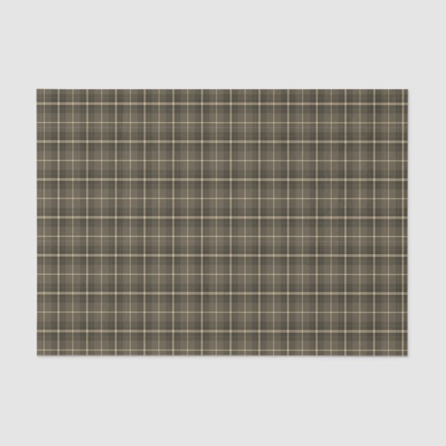 Tissue paper Christmas  brown cream plaid (Front)