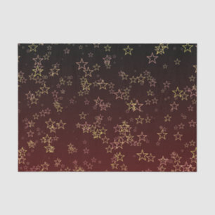 Tissue paper Christmas red gold star