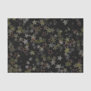 Tissue paper Christmas star army green black peach