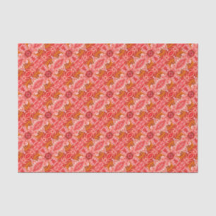 Tissue Paper - Coral Peonies Abstract