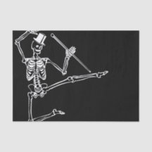 Tissue Paper DANCING SKELETON WITH TOP HAT