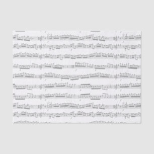 tissue paper dark grey and white music notes sheet