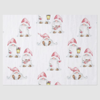 Tissue Paper Decoupage - Christmas Gnomes