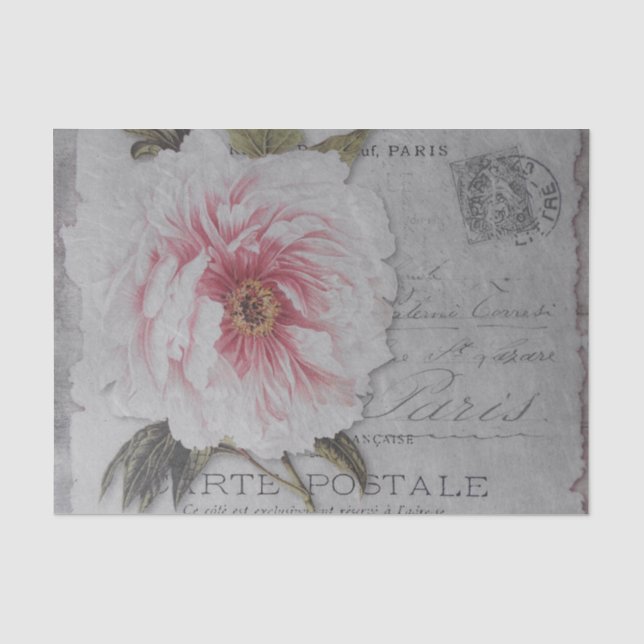 Tissue Paper Decoupage - French Shabby Chic Floral (Front)