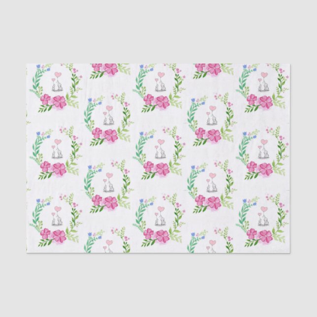 Tissue Paper Floral Elephant (Front)