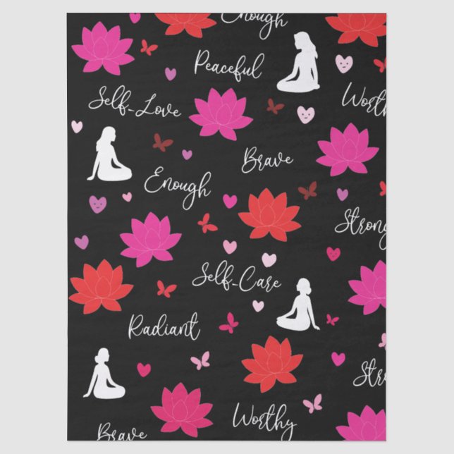 Tissue Paper Floral Self-Love Tissue Paper (Front)