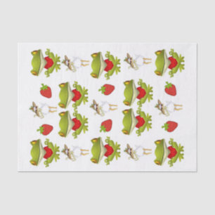 Tissue Paper Frogs Chicken Strawberry