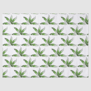 Tissue Paper - Green Feather Design