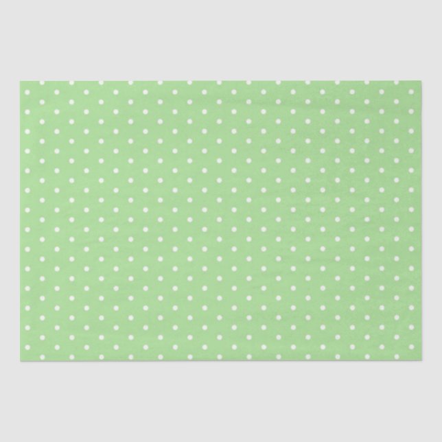 Tissue Paper/Green Polka Dots Tissue Paper (Front)