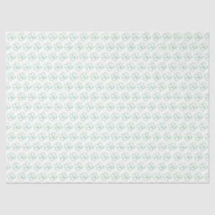 Tissue Paper - Green Shamrock Outlines