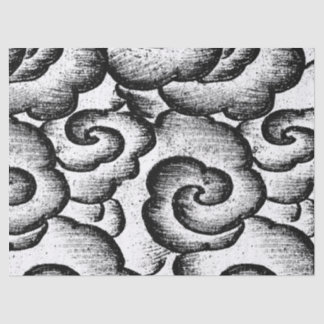 Tissue Paper JAPANESE CLOUDS IN BLACK