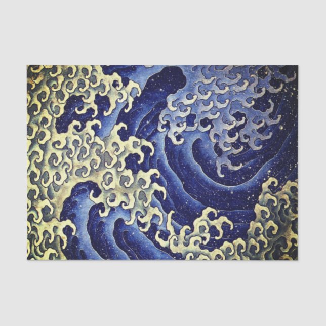 Tissue Paper JAPANESE WAVE PATTERN (Front)