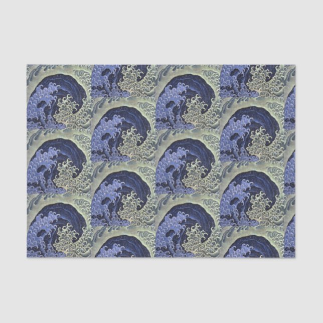 Tissue Paper JAPANESE WAVE PATTERN FEMININE (Front)
