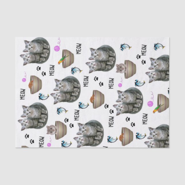 Tissue Paper Kitten Meow (Front)