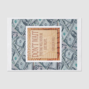 Tissue Paper Money Napoleon Hill