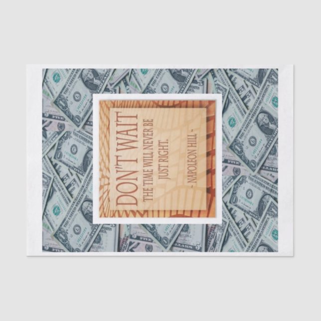 Tissue Paper Money Napoleon Hill (Front)
