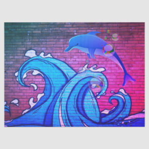 Tissue paper on Graffiti City Wall