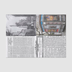 Tissue Paper Paris France Newspaper