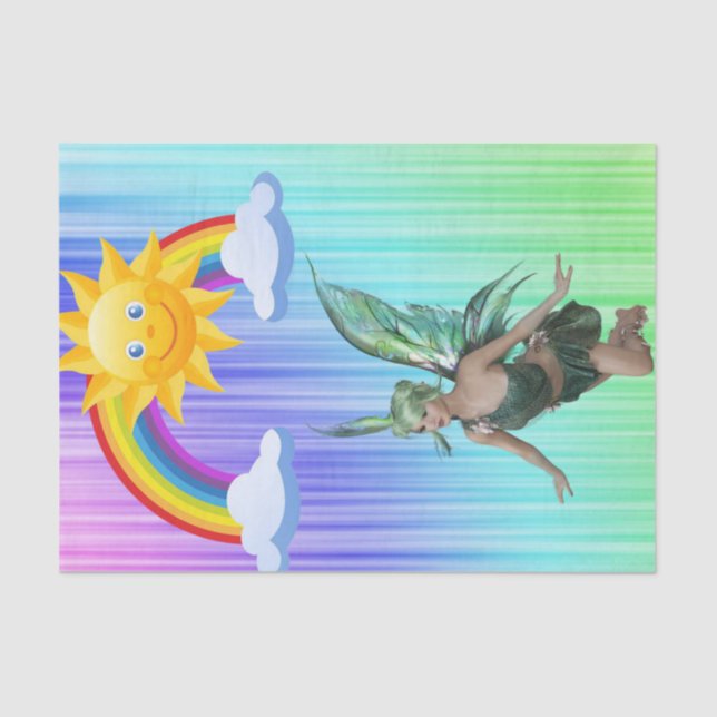 Tissue Paper Pastel Fairy Rainbow (Front)