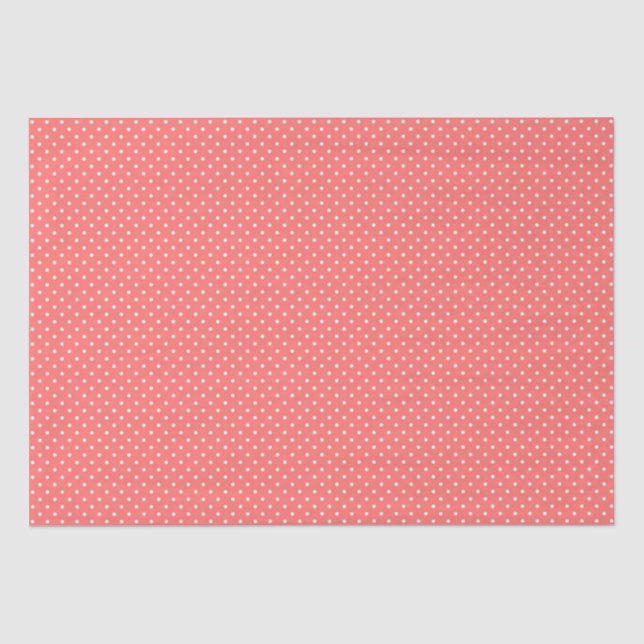 Tissue Paper/Peach Polka Dots Paper (Front)
