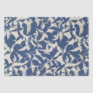 TISSUE PAPER : PIGEONS IN WHITE + BLUE : 1928