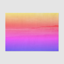 Tissue Paper Pink Beach Sunset Yellow Orange v2