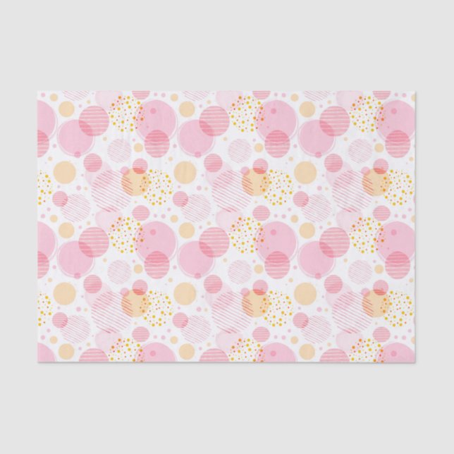 Tissue Paper-Pink Circles Tissue Paper (Front)