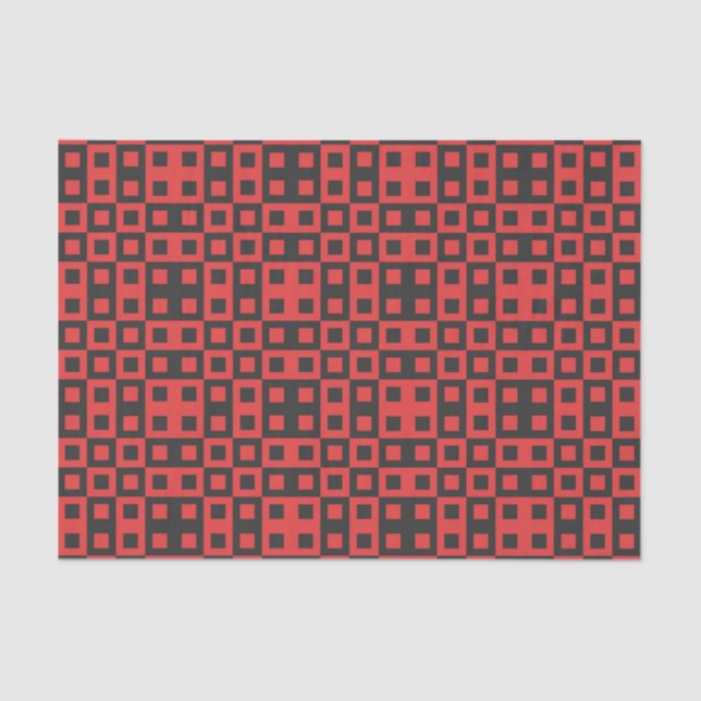 Tissue Paper PSYCHEDELIC BLACK AND RED (Front)