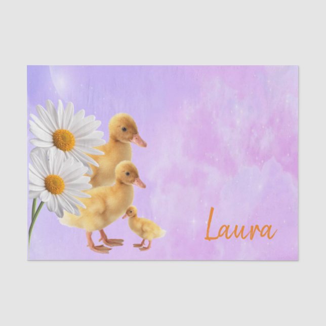 Tissue Paper Purple Ducks (Front)