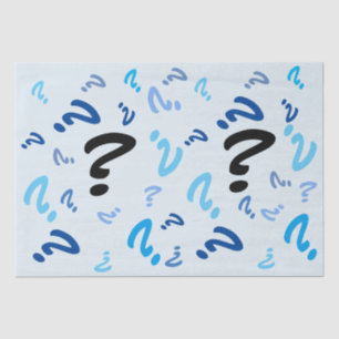 Tissue Paper - Question Marks in Blue