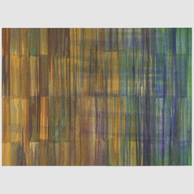Tissue Paper | Sedona Pines in Forest, Navy, Gold (Front)