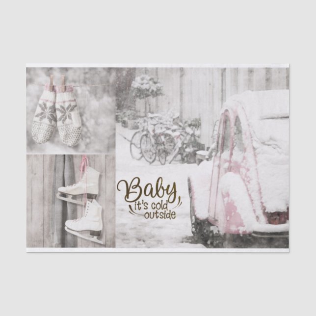 Tissue Paper Set (2) Baby It's Cold Outside (Front)