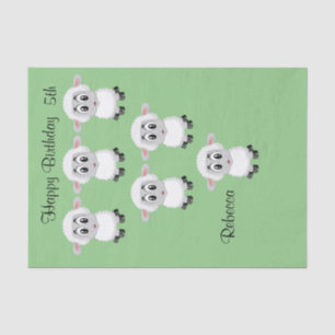 Tissue Paper Sheep Happy Birthday 5th